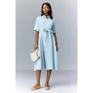 Polo Ralph Lauren Belted Linen A-Line Shirtdress